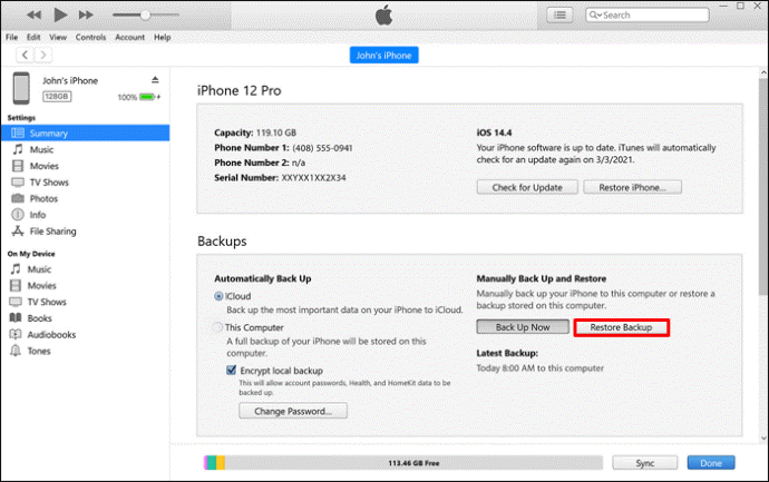 Step 4: Restoring the iPhone to Factory Settings